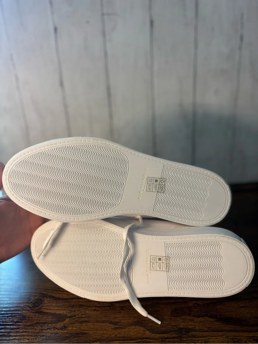 New Republic Men’s White Leather Lace-Up Sneakers